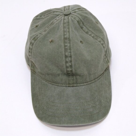 Time and Tru Baseball Cap Unisex Adjustable Tri-Glide Washed Olive Grn Fit Most - Picture 8 of 10